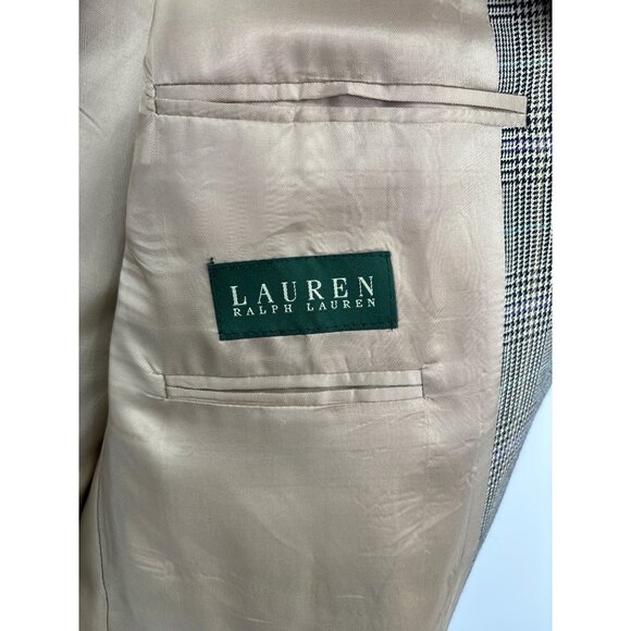 Lauren Ralph Lauren Mens Blazer Sport Coat Jacket Plaid Silk Wool 42 Long - Picture 6 of 8
